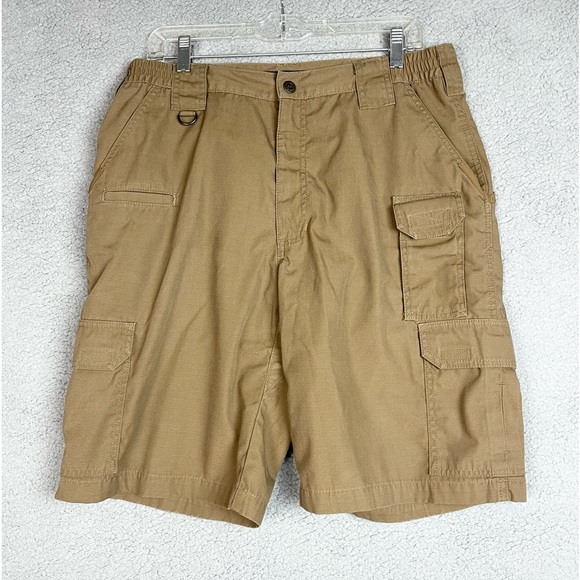 5.11 Tactical Cargo Shorts Men's 34 Khaki Utility Pockets - Picture 7 of 9